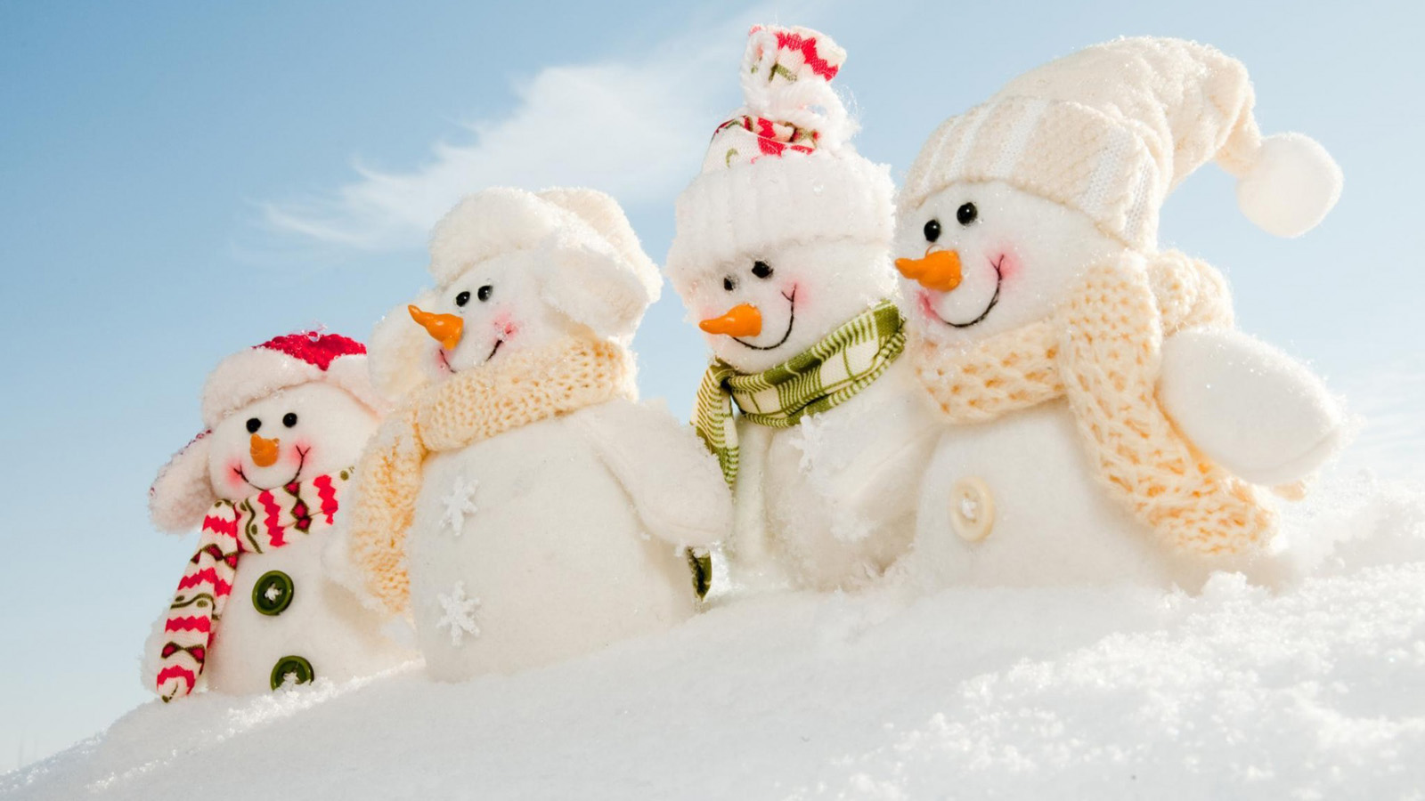 冬季 圣诞节 小雪人 玩具壁纸(小清新静态壁纸) - 静态壁纸下载 - 元气壁纸
