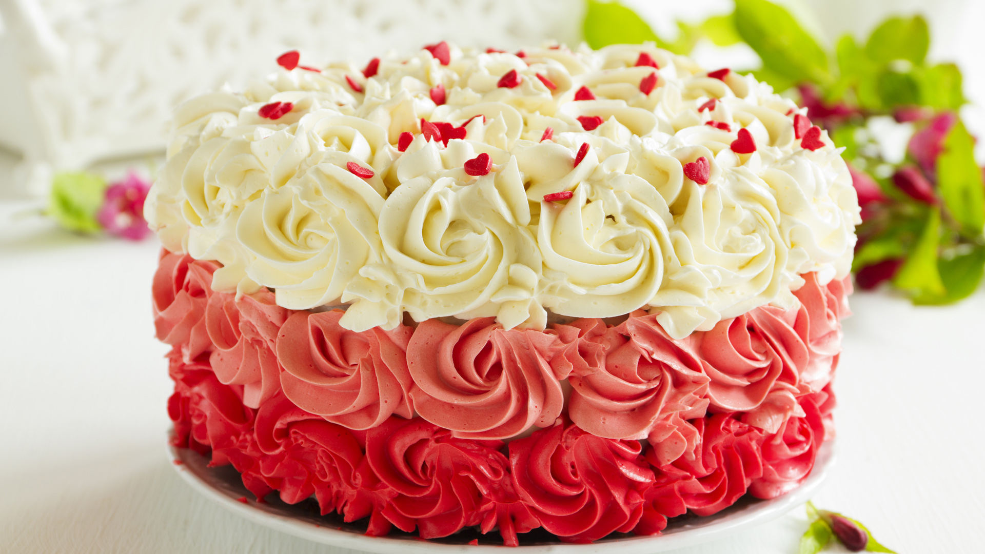 创意玫瑰花蛋糕图片,玫瑰慕斯蛋糕,玫瑰蛋糕图片_大山谷图库