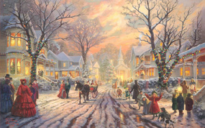 µһ꣬ʥڣ򣬽ֵthomas kinkade˹𿭵Ʒ羰ͻֽ