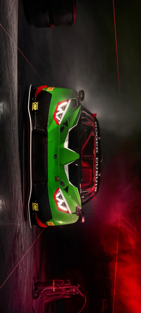 兰博基尼Huracan GT3 EVO2 绿色跑车手机壁纸