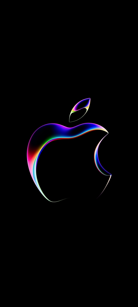 创意苹果logo 黑色背景 手机壁纸