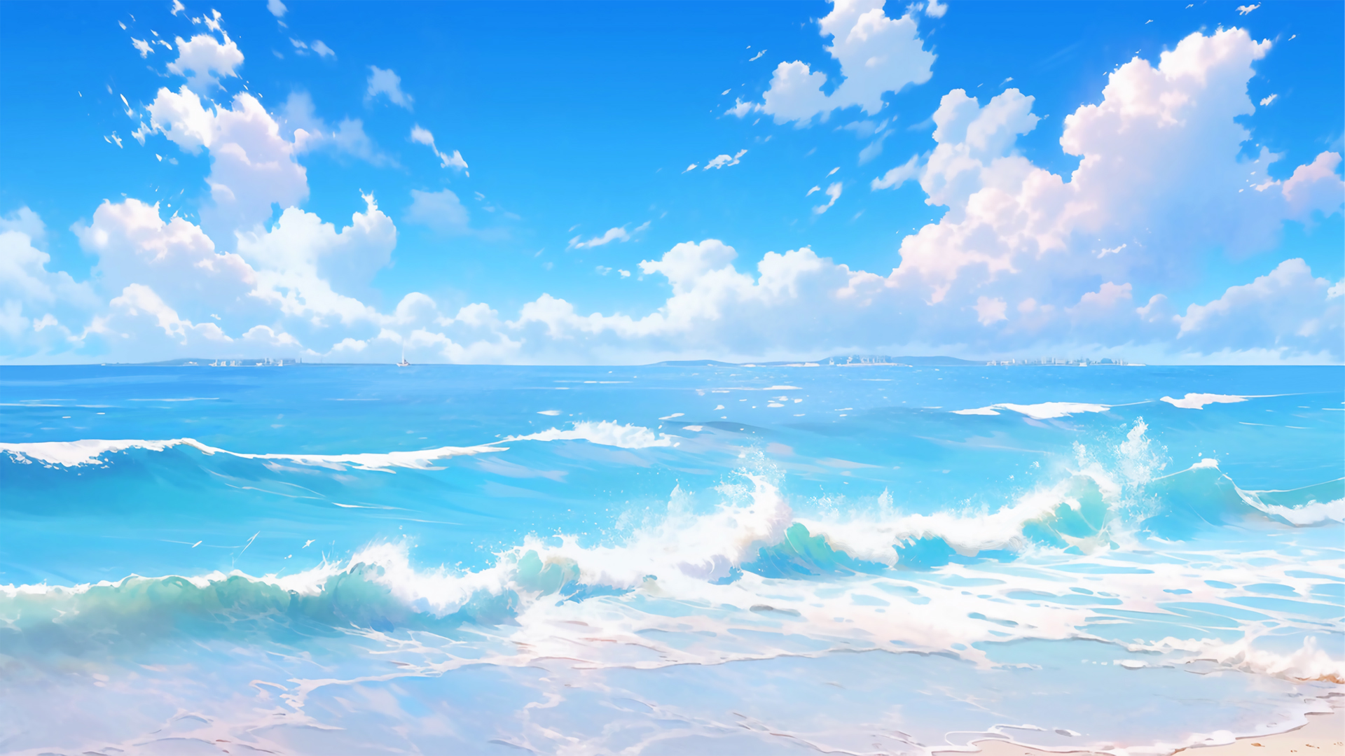 壁纸1920×1200夏日海滩 蓝天白云海滩 壁纸57壁纸,夏日海滩（蓝天白云海壁纸图片-风景壁纸-风景图片素材-桌面壁纸