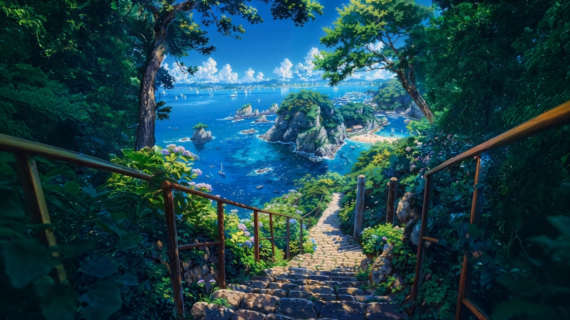 美丽海滨风景桌面壁纸