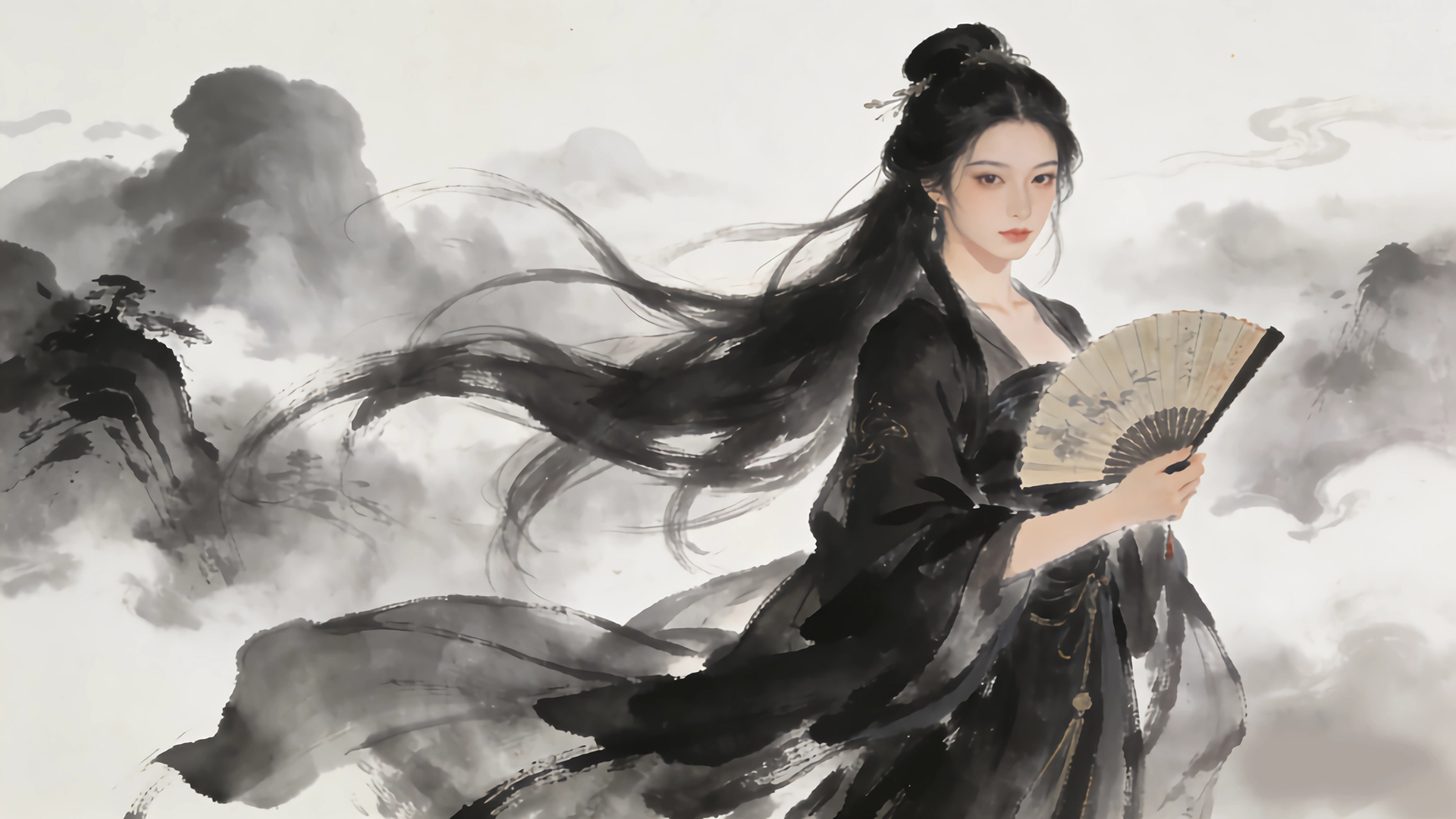 ��ɫ�ŷ����Ů ���� ˮī�� �����ֽ