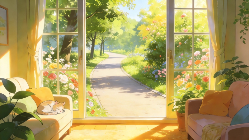 ��ܰ�ļ� ɳ�� è ��԰С�� �ʻ� ���� �滭�羰�����ֽ