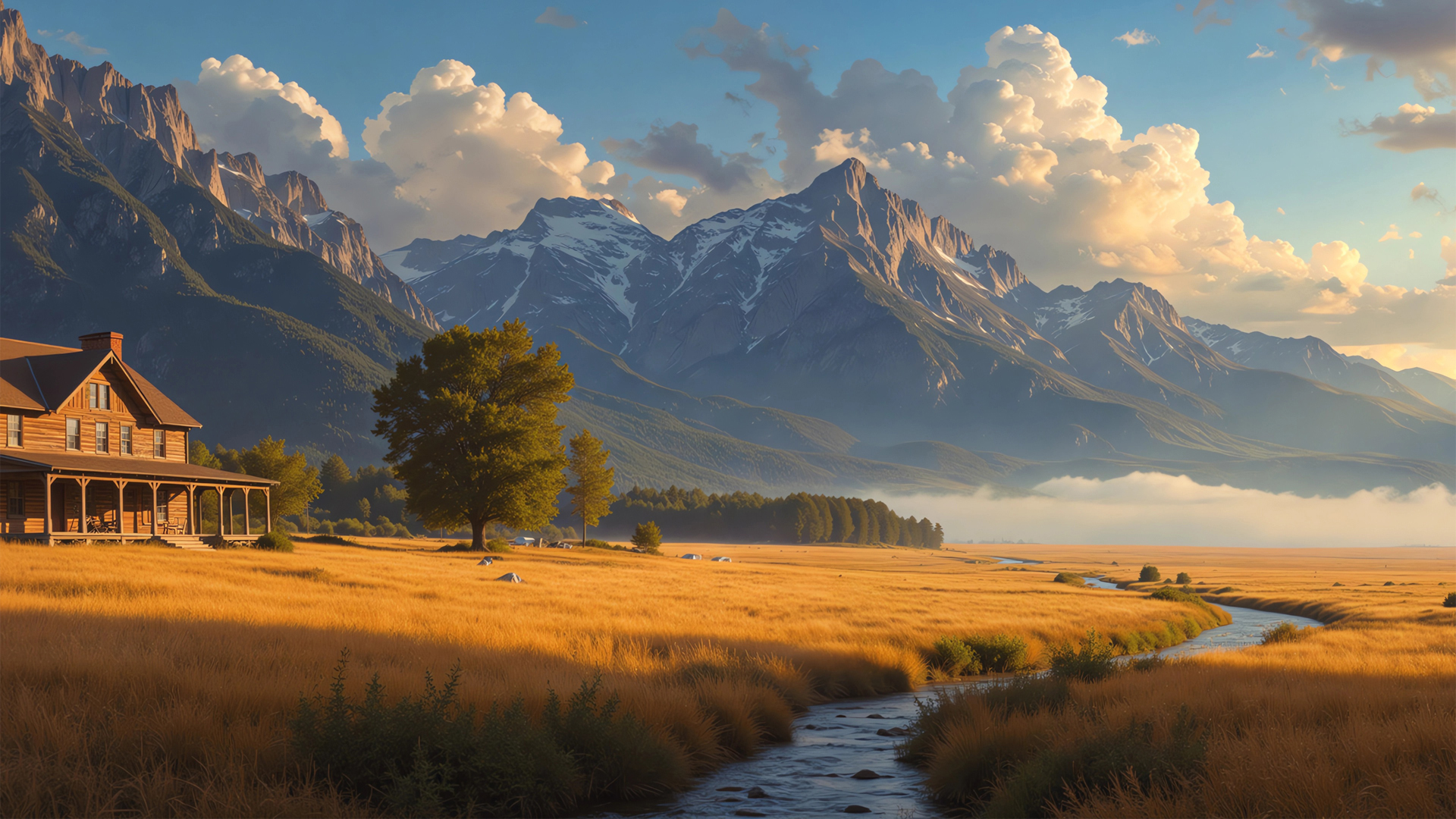 С�ӱߵ���Ұ�羰�����ֽ