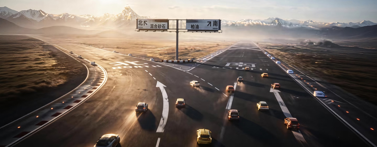 《飞驰人生3》分叉路口 公路汽车 4K电脑壁纸