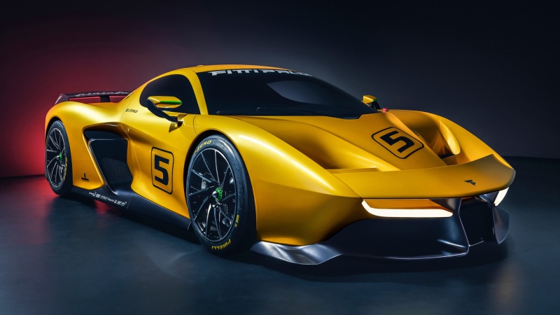 宾尼法利纳Fittipaldi EF7 黄色超级跑车2K桌面壁纸