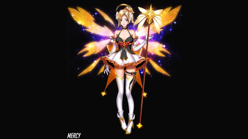 天使,魔法棒,Magic Mercy design 壁纸