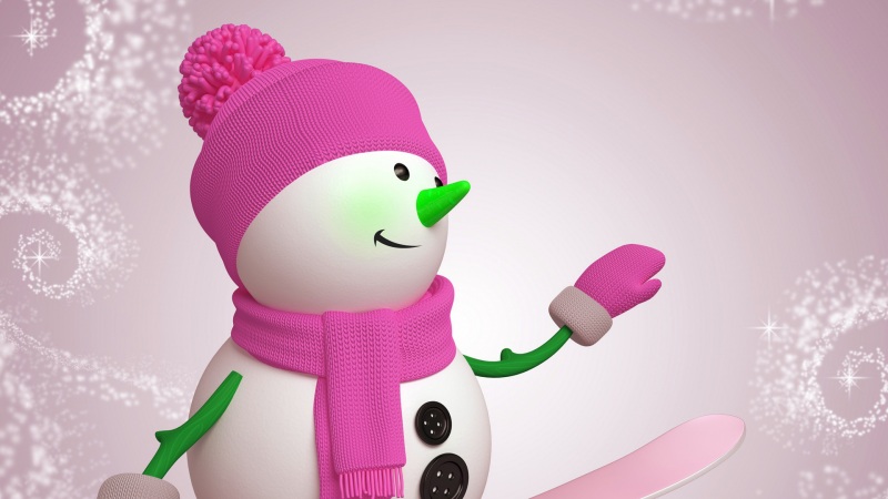 新年可爱雪人粉色帽子围巾手套lol电竞下注